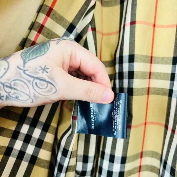 Burberry Beige Nova Check Lined Classic Utility Trench Coat UK L - Picture 9 of 16